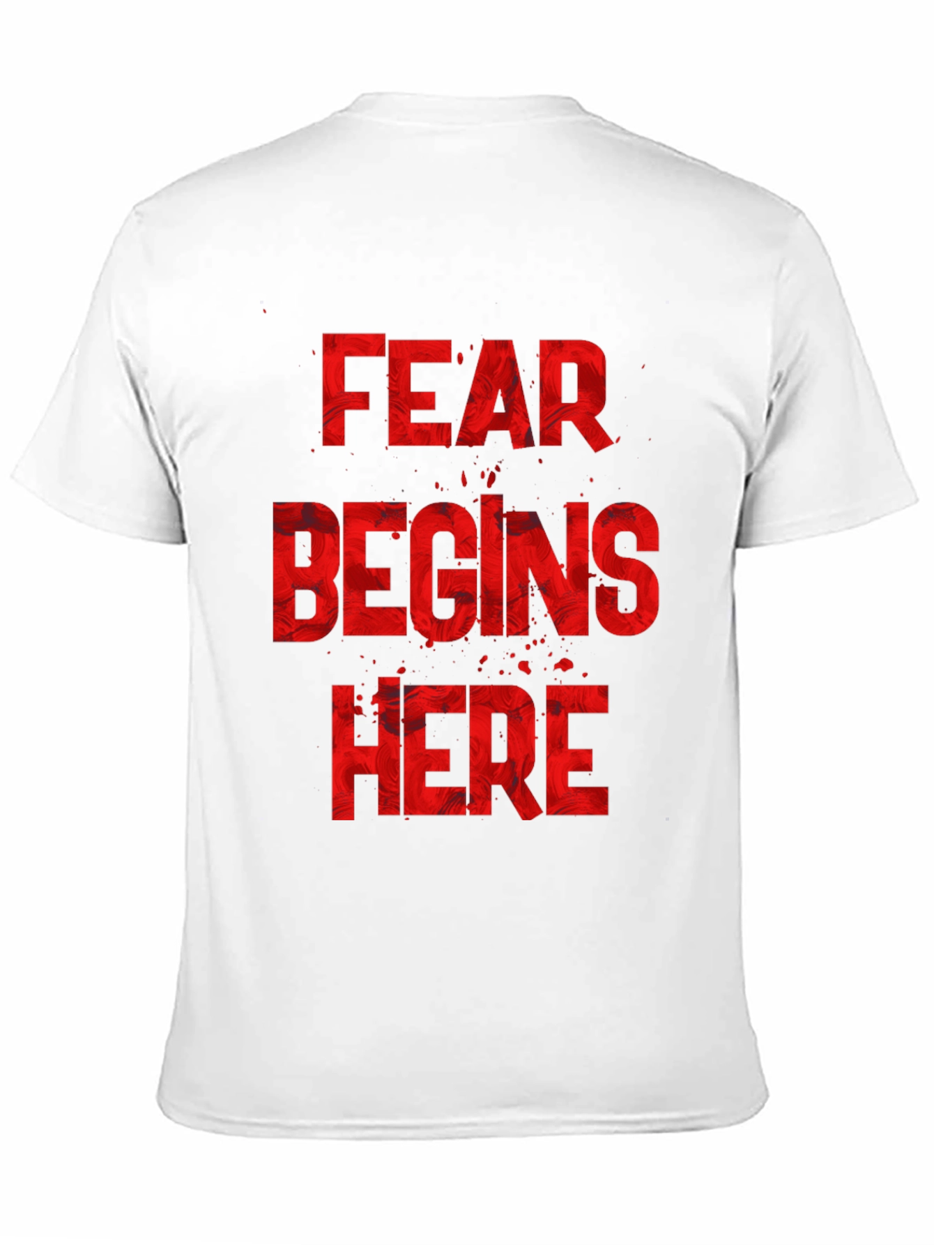 Fear Begins Here Graphic Tee - Horror Movie Fan Shirt