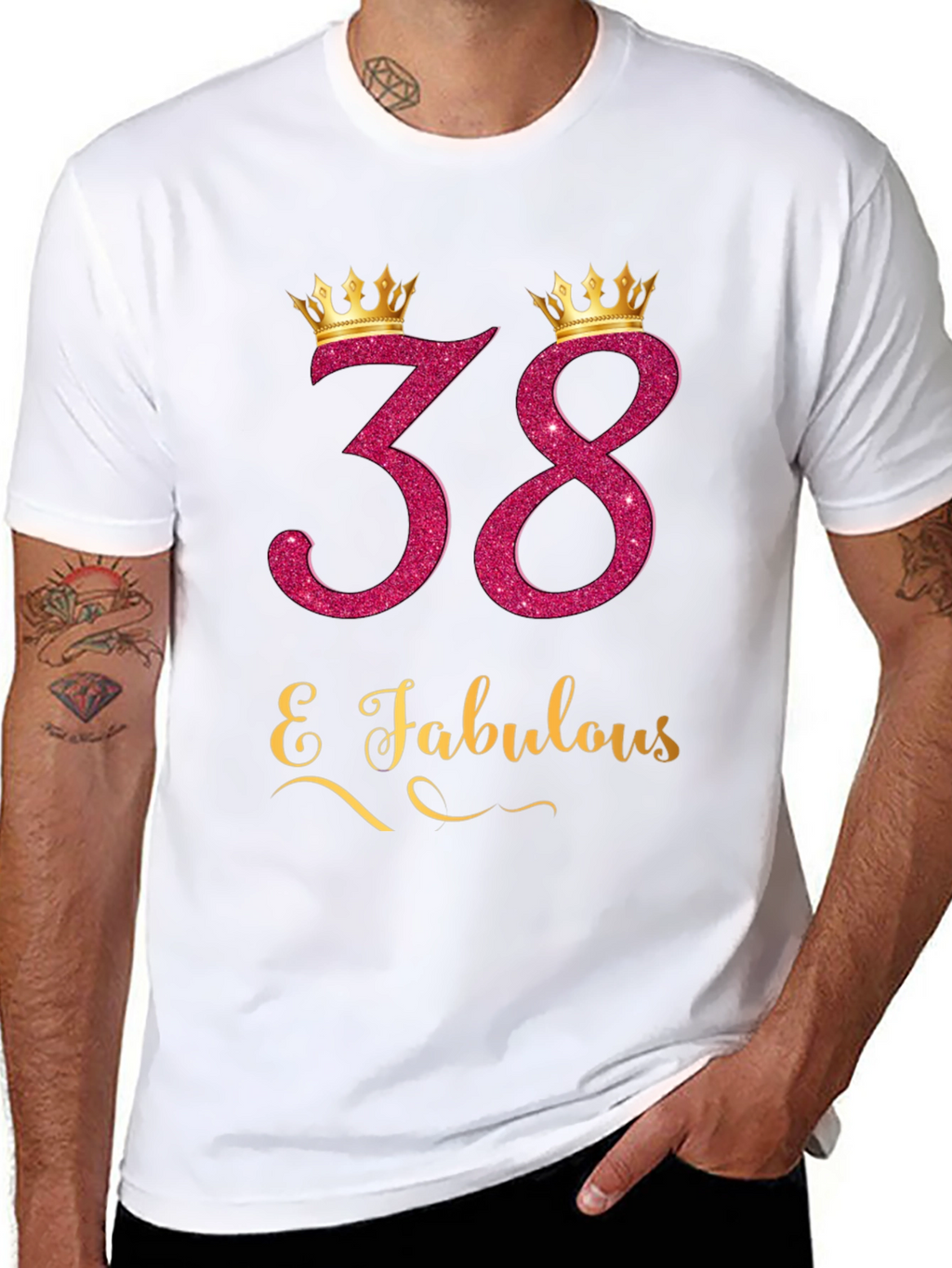 38 & Fabulous Birthday T-Shirt