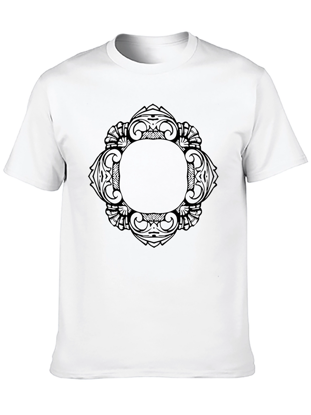 Stylish Black T-Shirt with Intricate Graphic Design