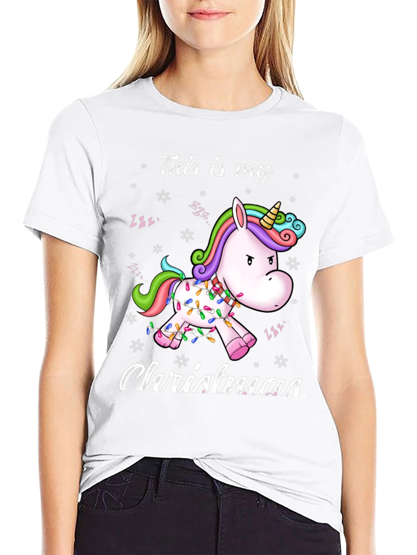 Unicorn Christmas T-Shirt - Holiday Festive Tee