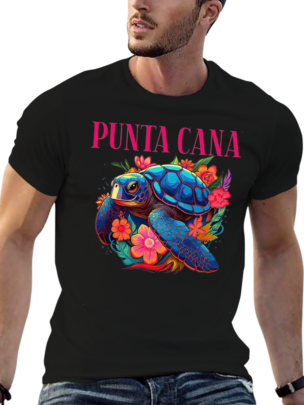 Punta Cana Turtle Graphic Tee - Tropical Island Style