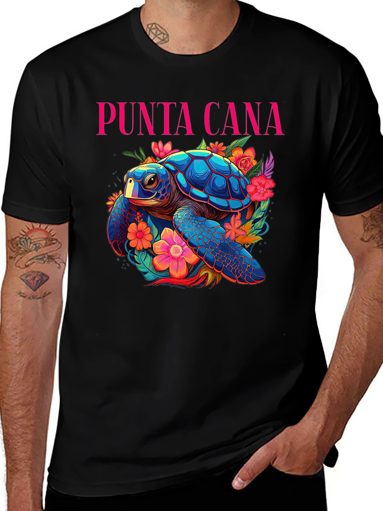 Punta Cana Turtle Graphic Tee - Tropical Island Style