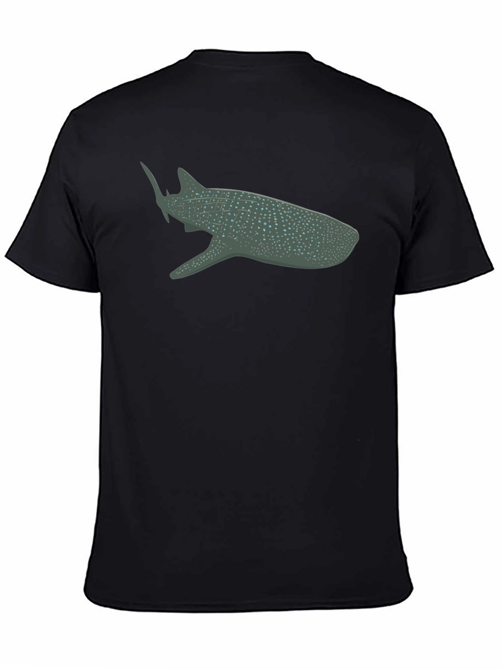 Whale Shark Graphic Tee - Black Cotton Comfort