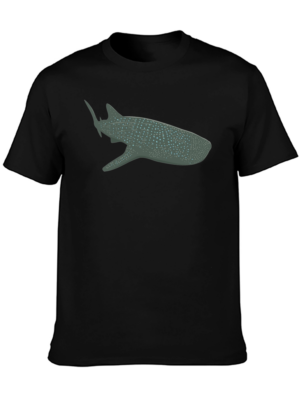 Whale Shark Graphic Tee - Black Cotton Comfort