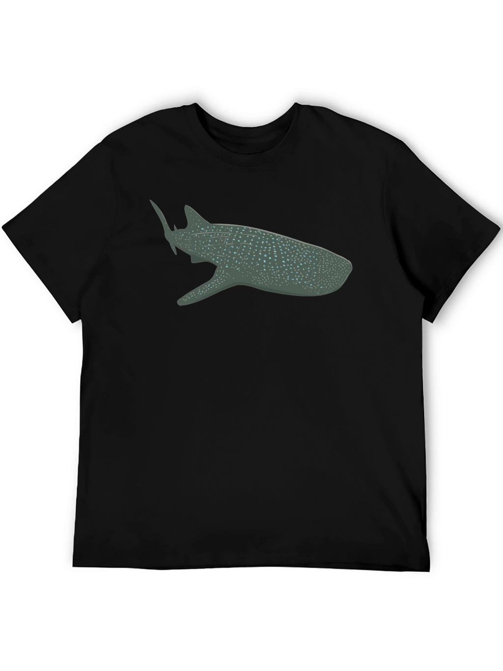Whale Shark Graphic Tee - Black Cotton Comfort