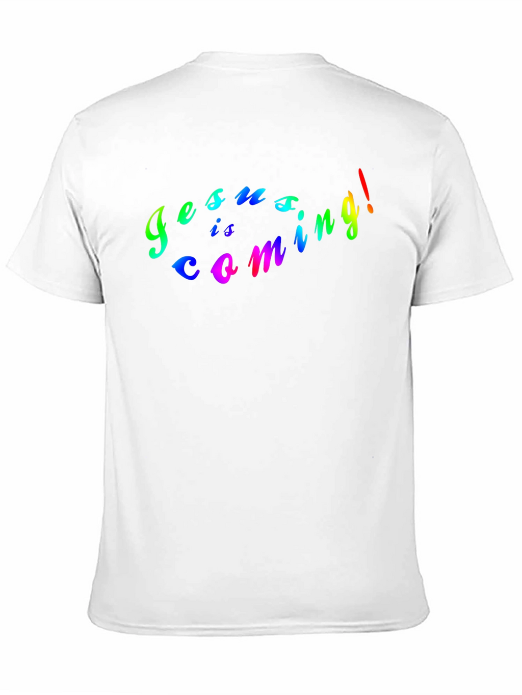 Jesus Is Coming Rainbow Graphic Black T-Shirt