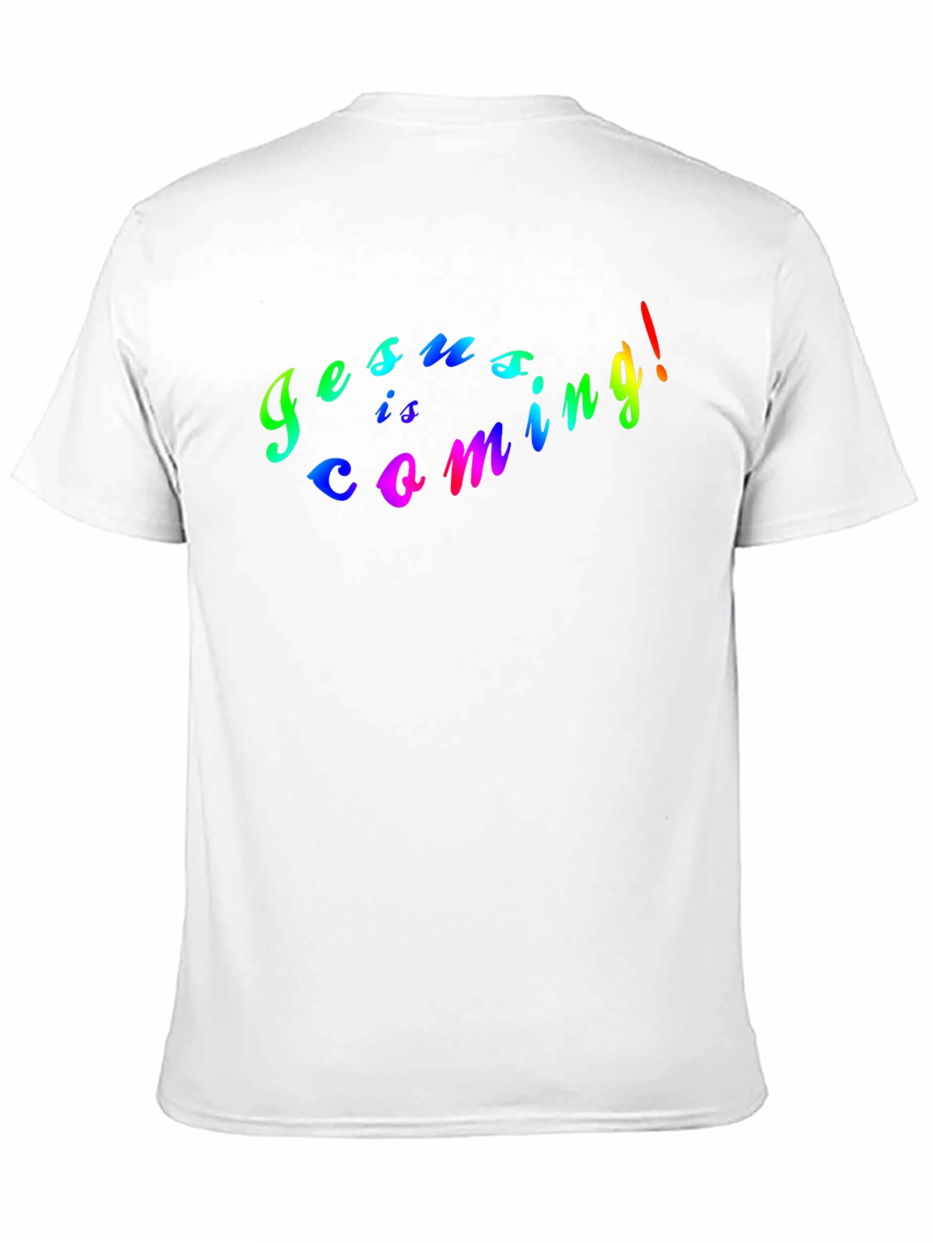 Jesus Is Coming Rainbow Graphic Black T-Shirt
