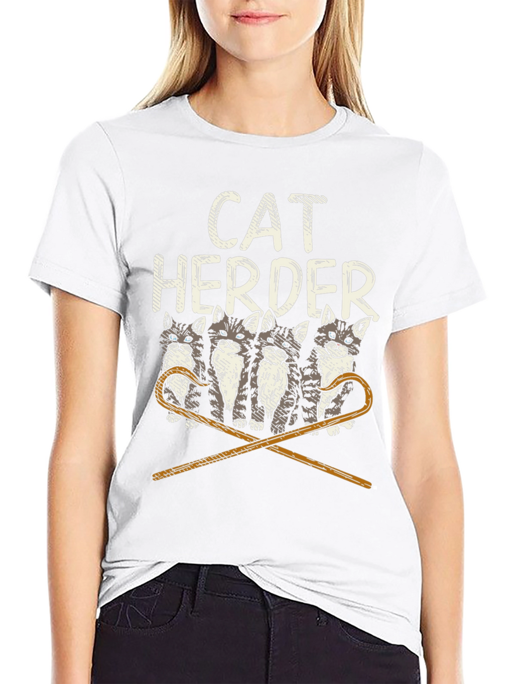 Cat Herder Graphic T-Shirt - Funny Cat Lover Tee