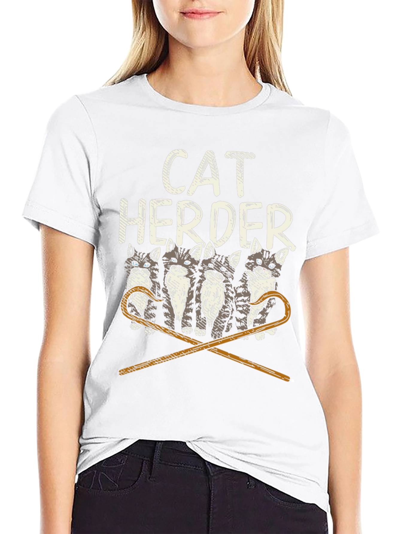 Cat Herder Graphic T-Shirt - Funny Cat Lover Tee