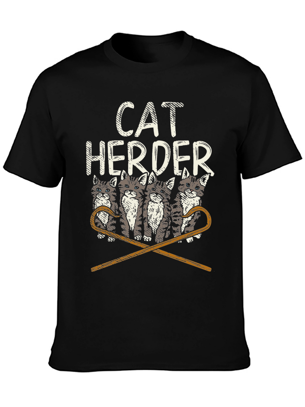 Cat Herder Graphic T-Shirt - Funny Cat Lover Tee