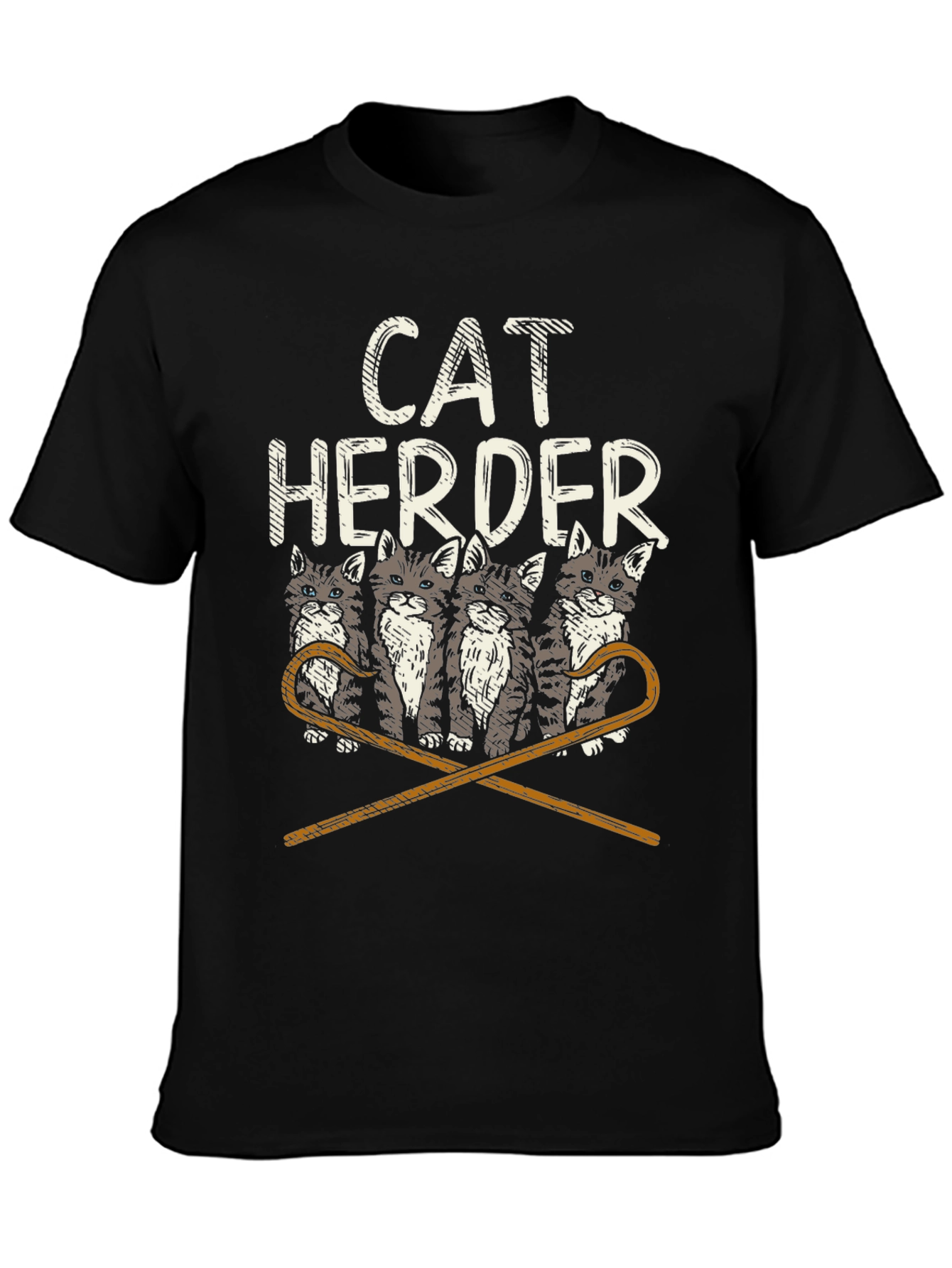 Cat Herder Graphic T-Shirt - Funny Cat Lover Tee
