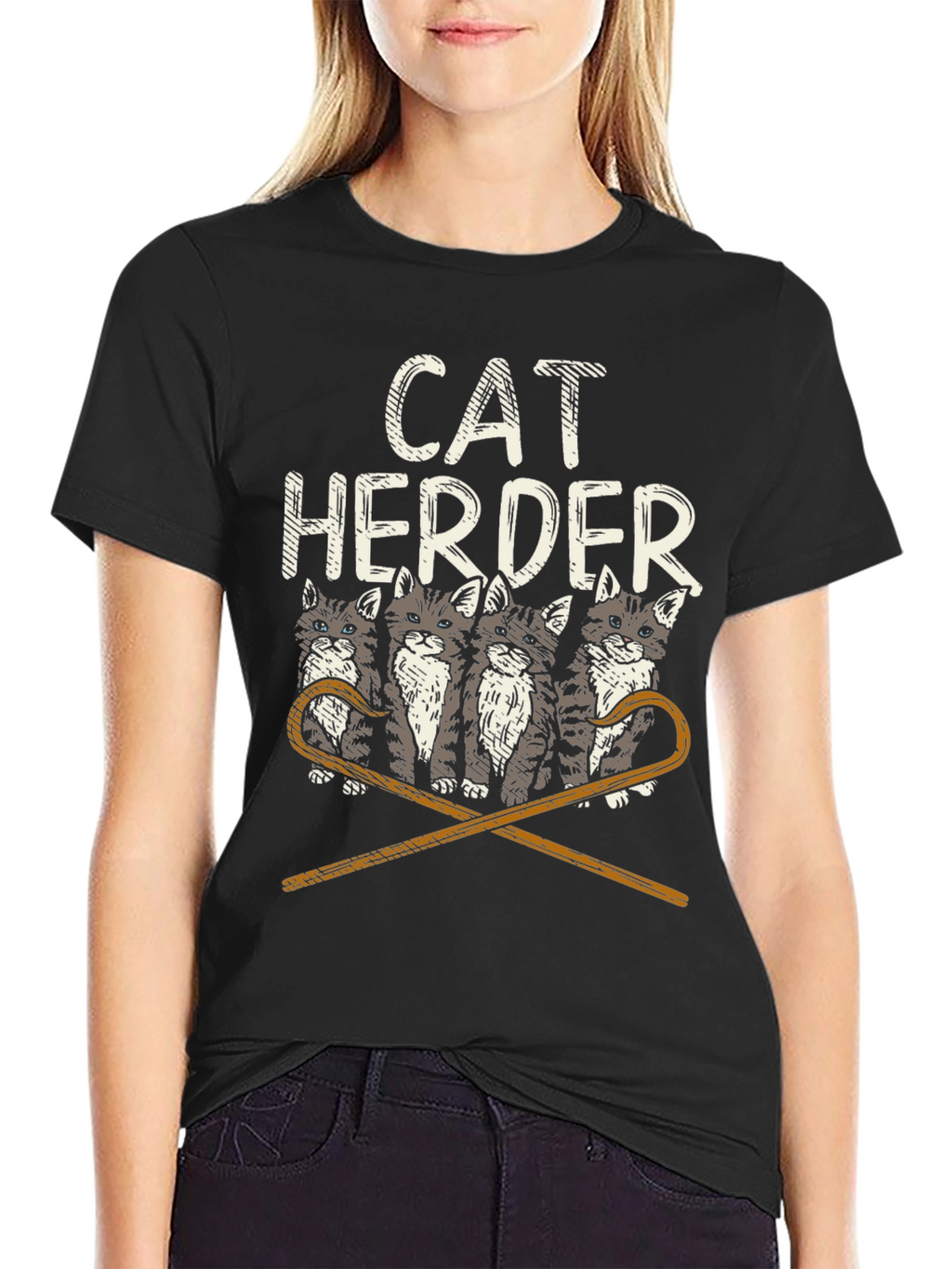 Cat Herder Graphic T-Shirt - Funny Cat Lover Tee