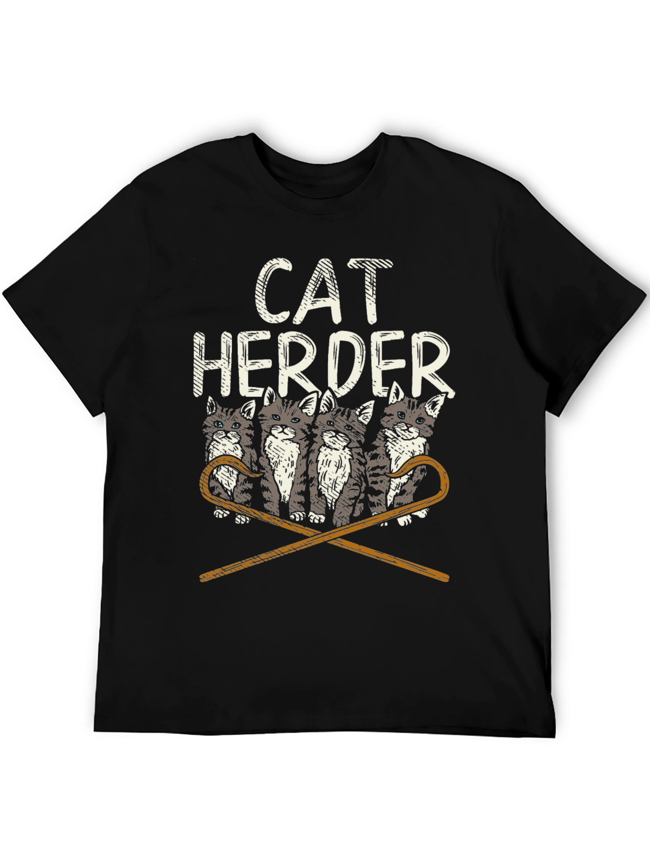 Cat Herder Graphic T-Shirt - Funny Cat Lover Tee