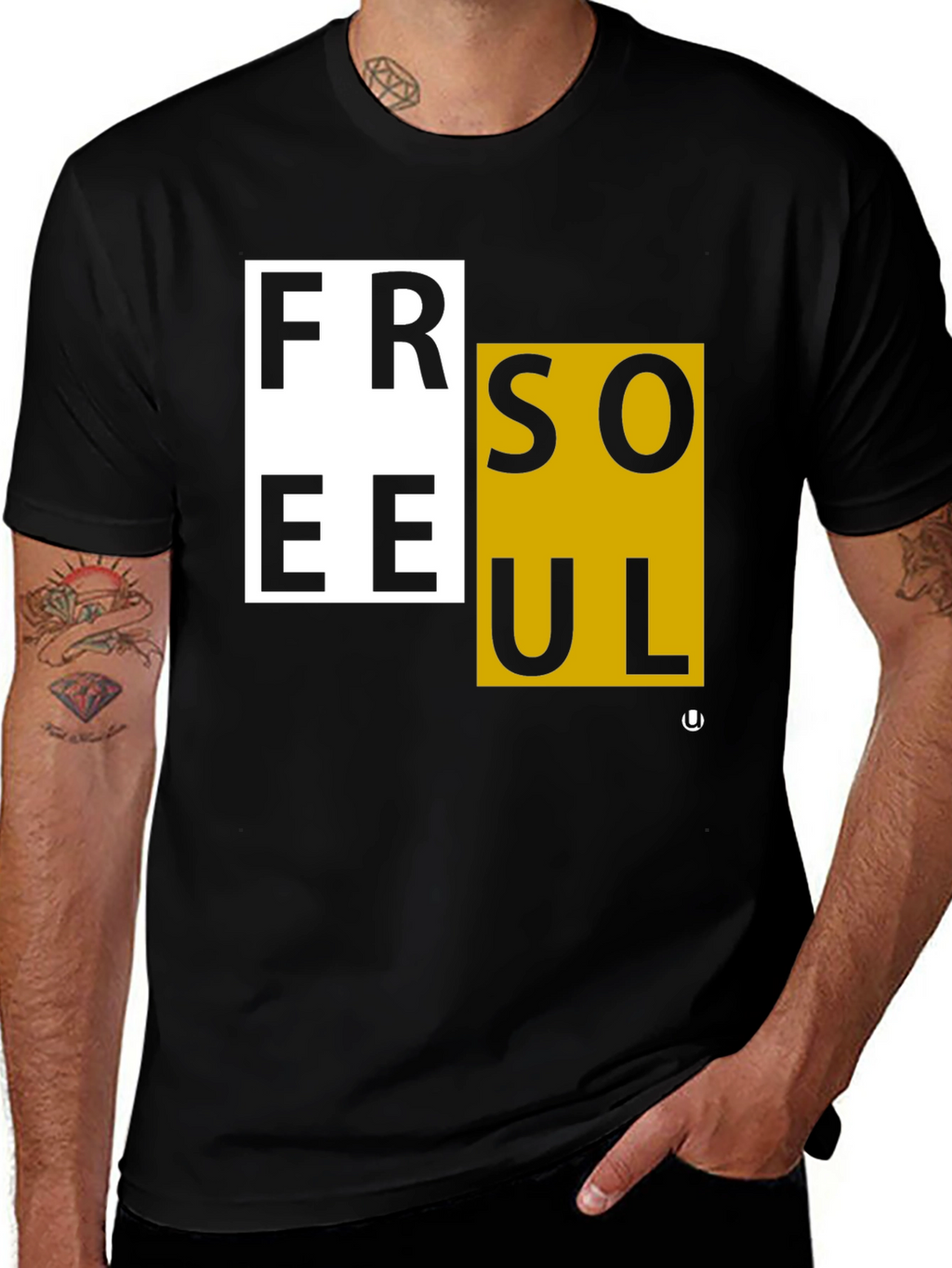 Free Soul Graphic Tee | Stylish Black T-Shirt