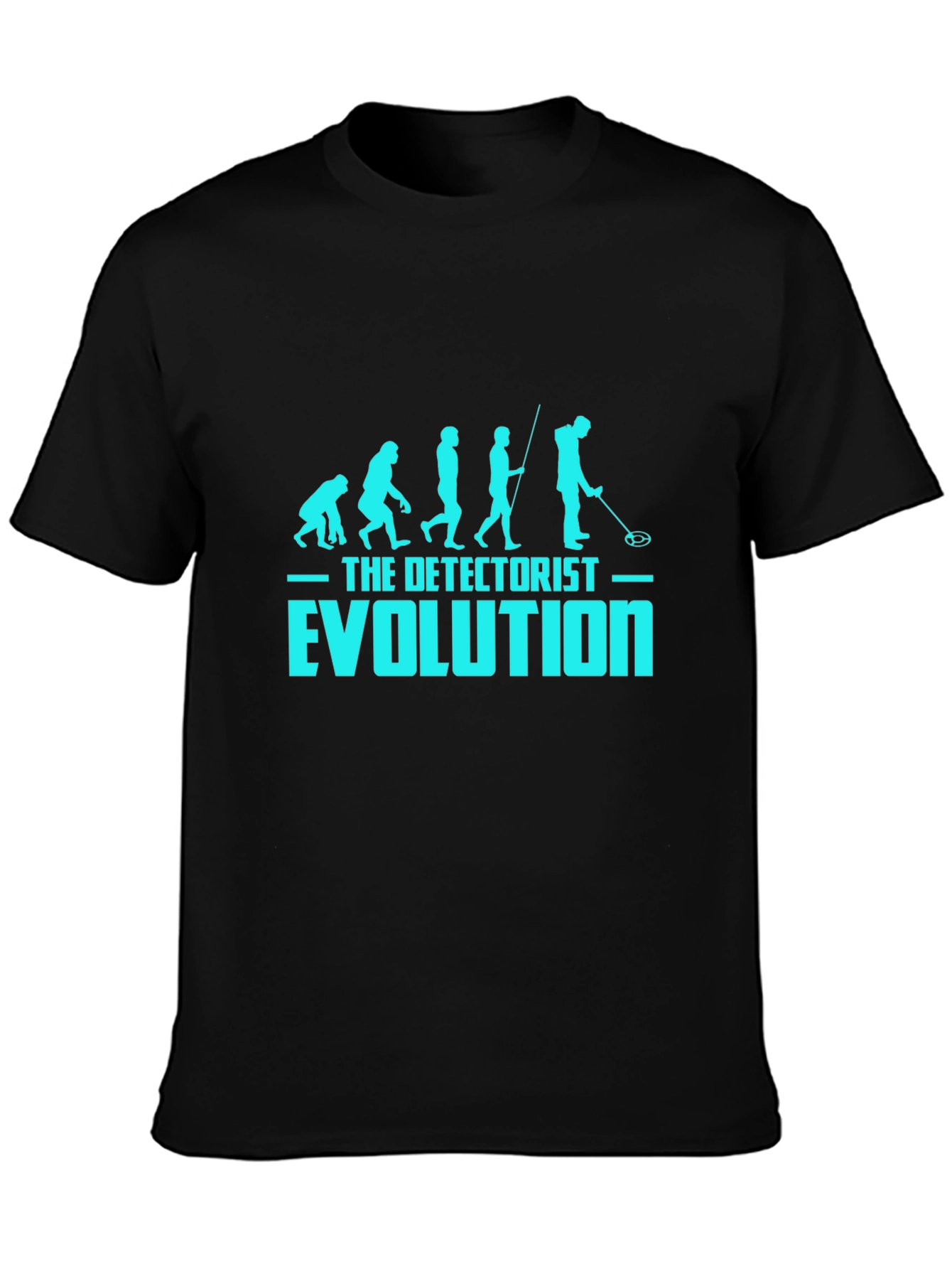 Detectorist Evolution Black T-Shirt - Metal Detecting Tee
