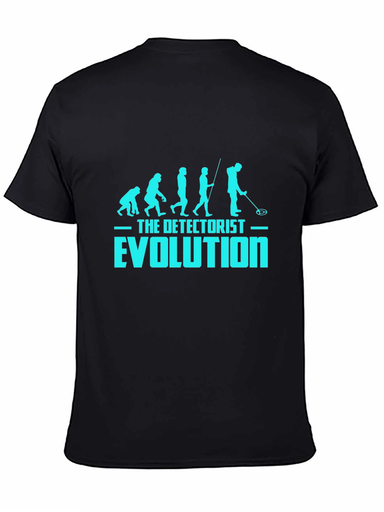 Detectorist Evolution Black T-Shirt - Metal Detecting Tee