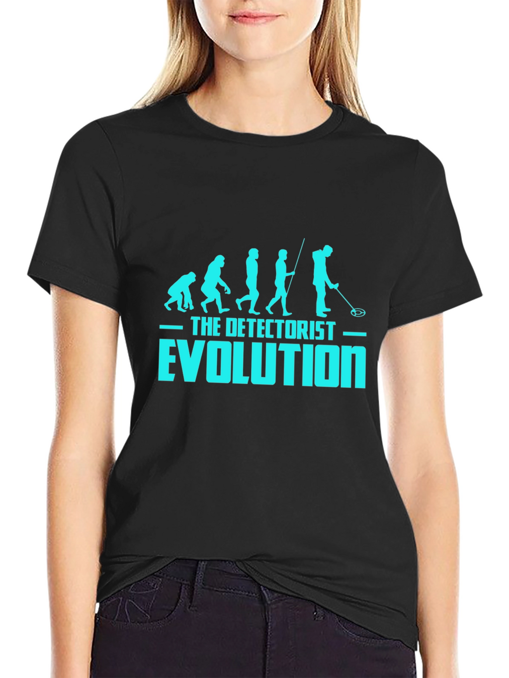 Detectorist Evolution Black T-Shirt - Metal Detecting Tee