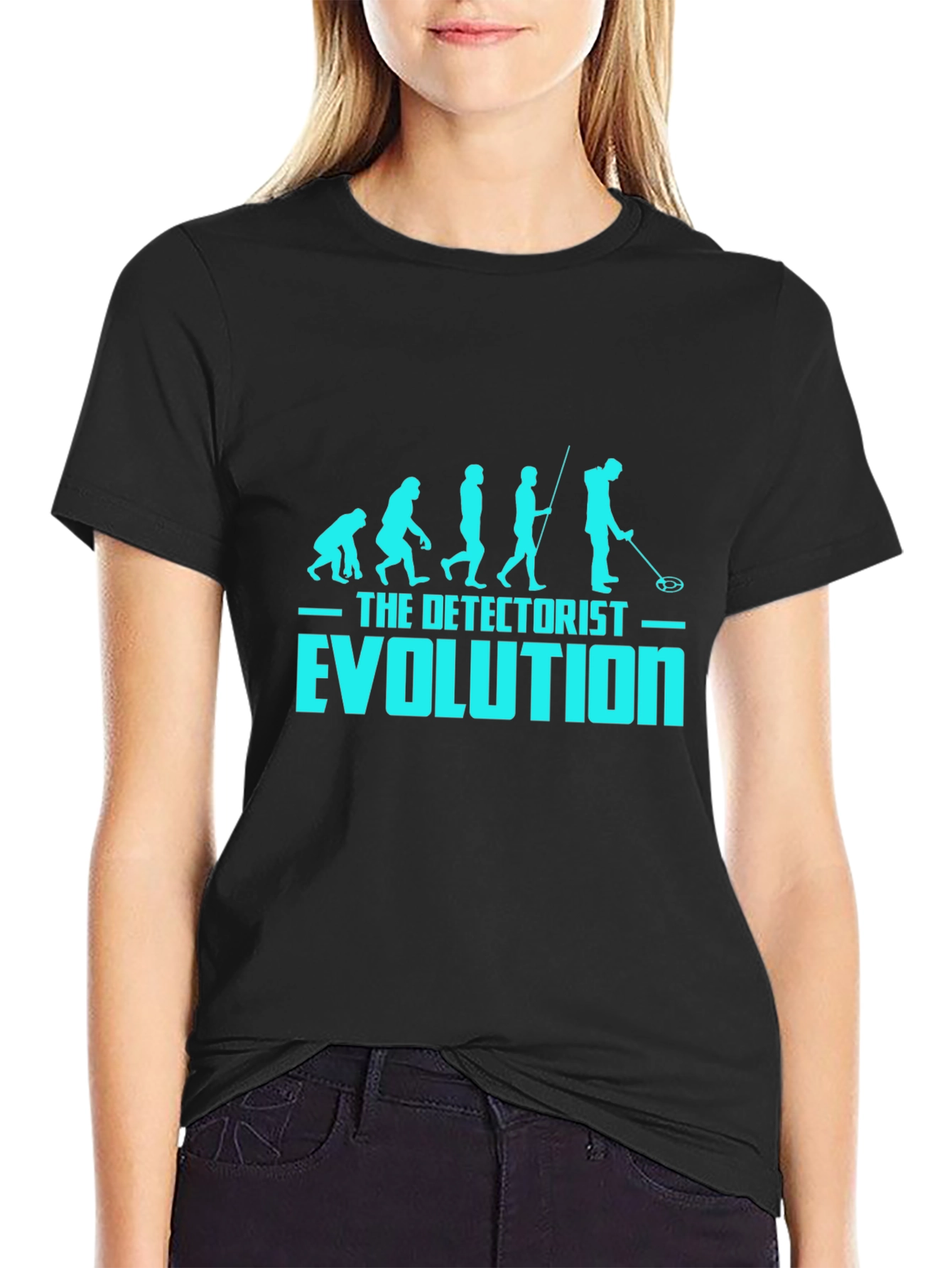 Detectorist Evolution Black T-Shirt - Metal Detecting Tee