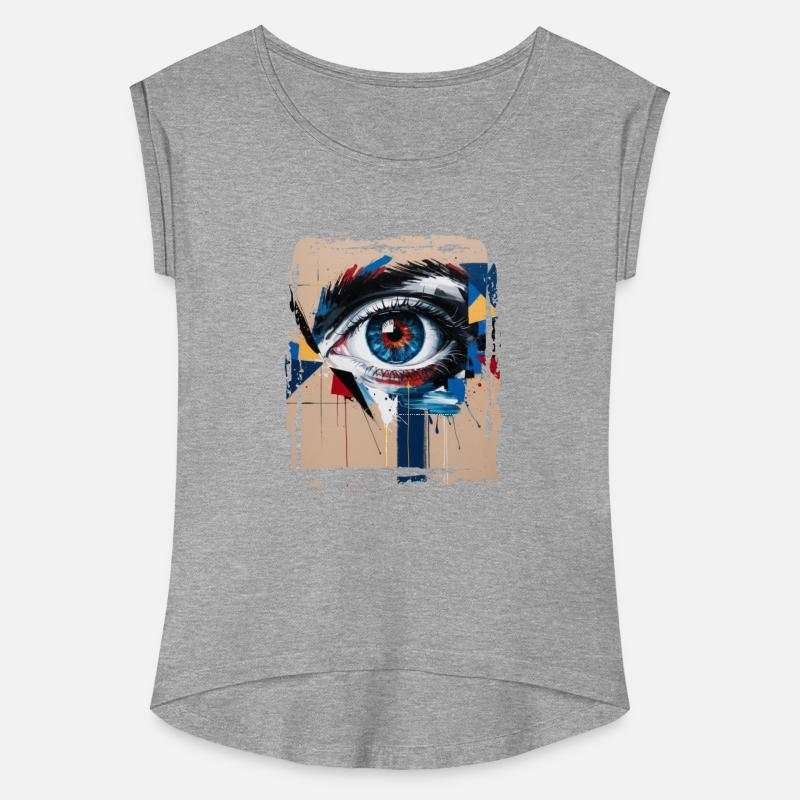 Abstract eye painted with a colorful brush