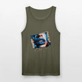 Abstract lips painted with a colorful brush