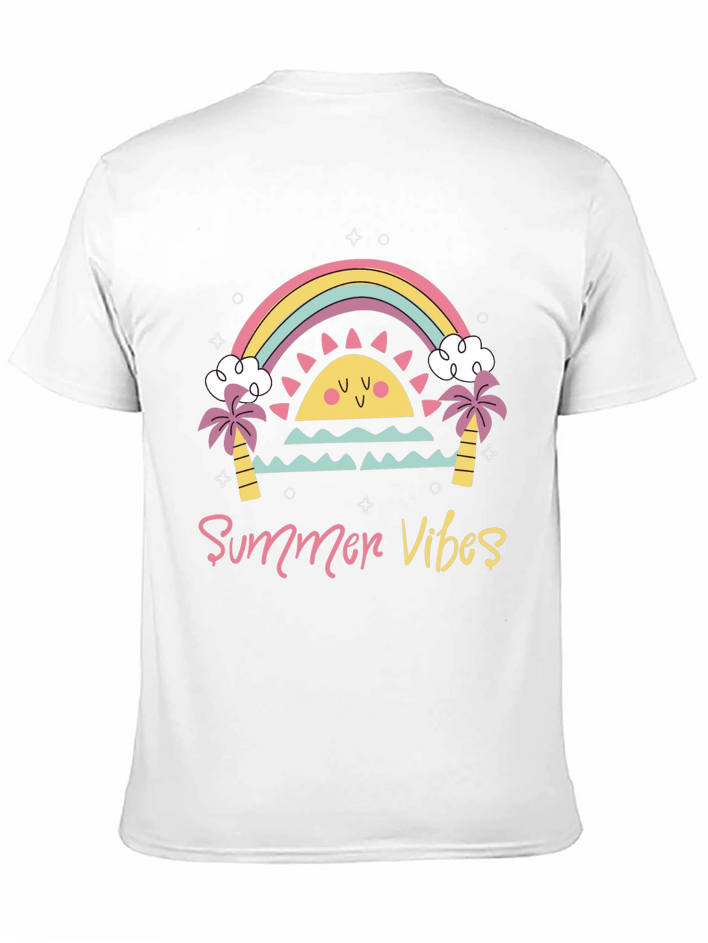 Summer Vibes Graphic Tee - Black Casual T-Shirt