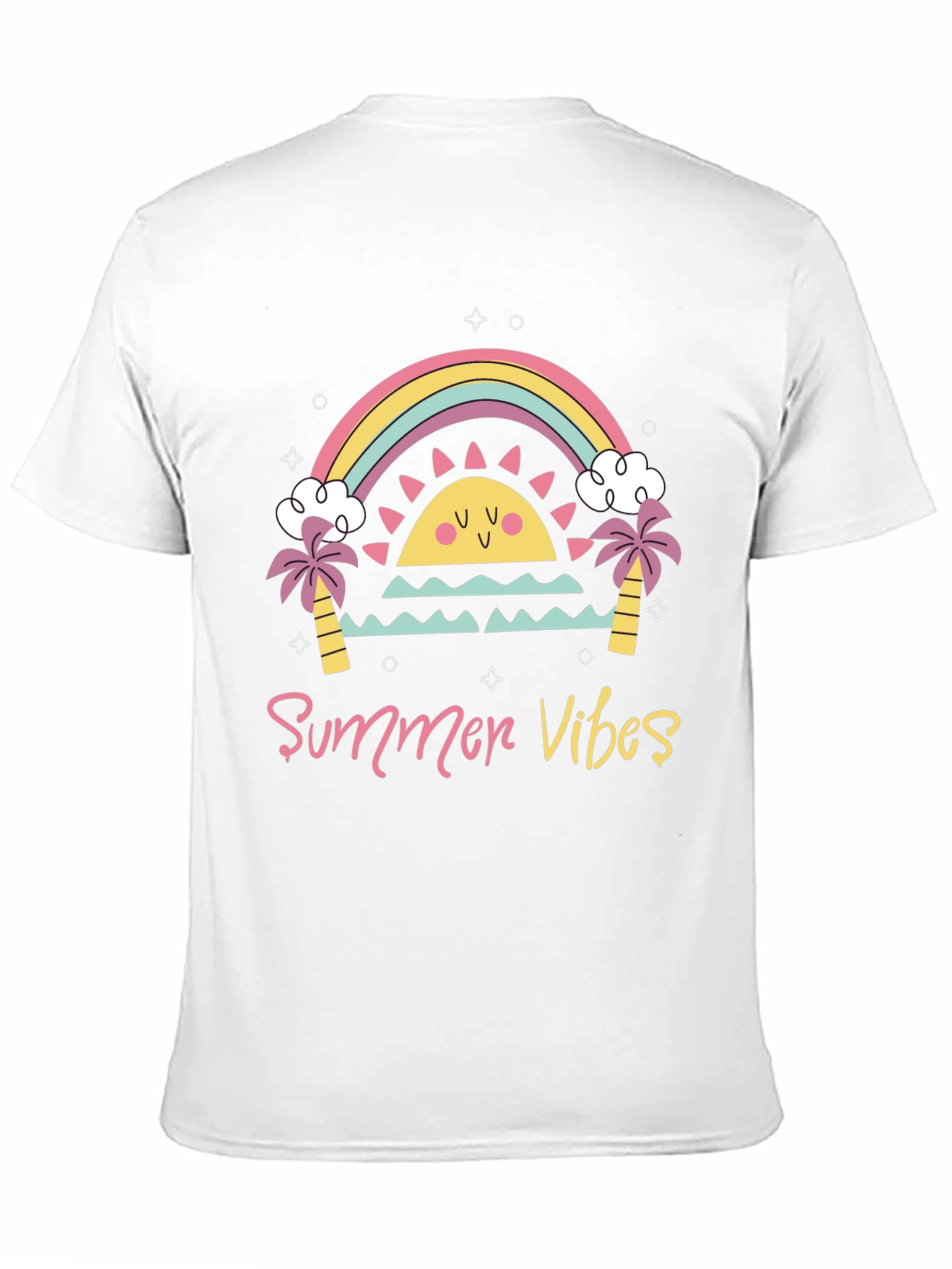 Summer Vibes Graphic Tee - Black Casual T-Shirt