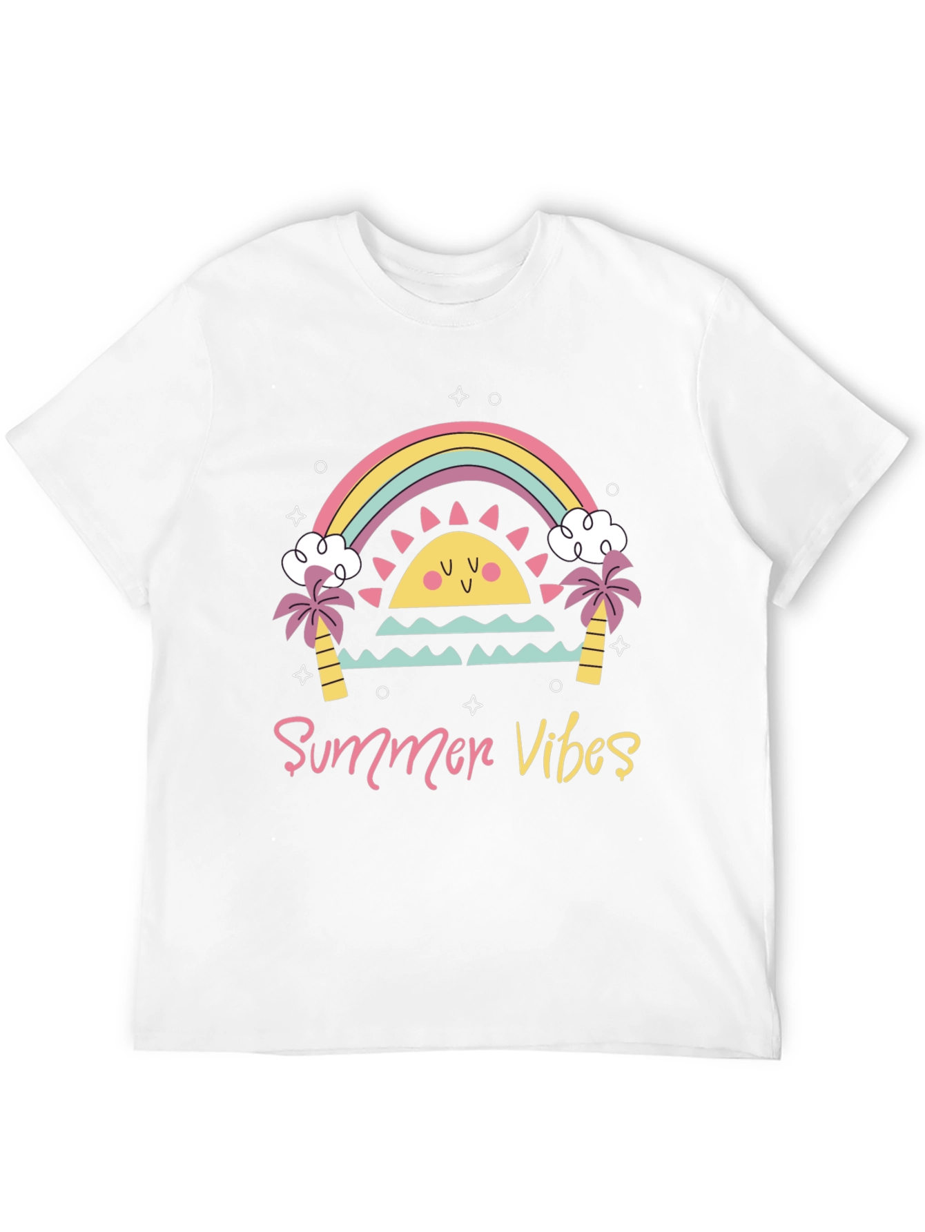 Summer Vibes Graphic Tee - Black Casual T-Shirt