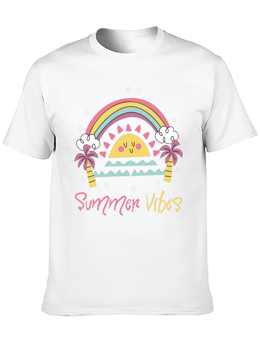 Summer Vibes Graphic Tee - Black Casual T-Shirt