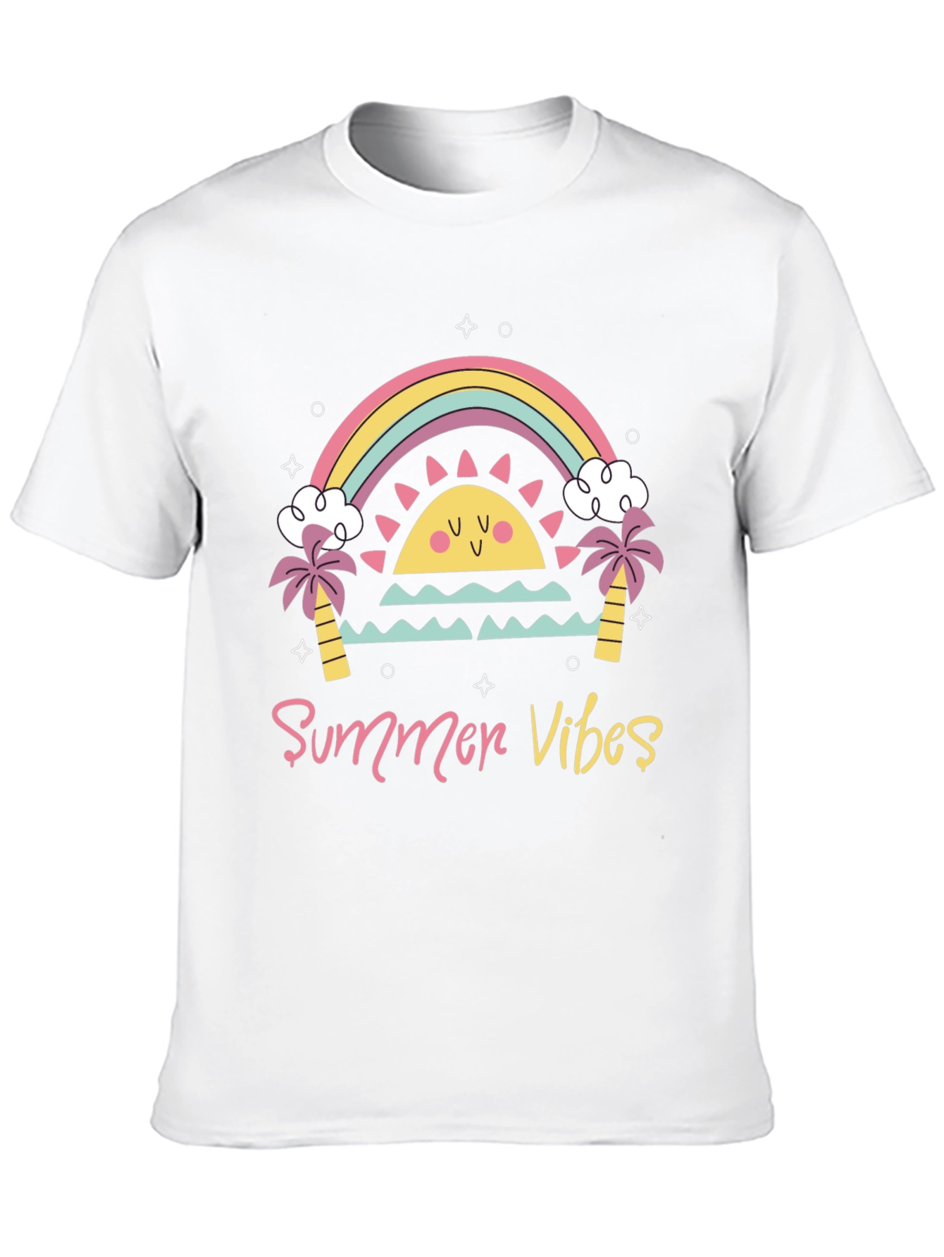 Summer Vibes Graphic Tee - Black Casual T-Shirt