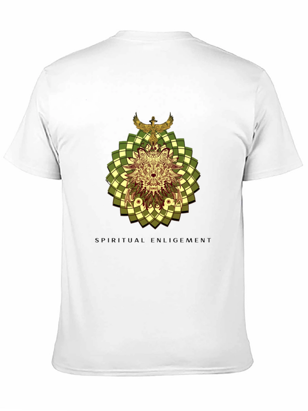 Wolf and Eagle Graphic Print Tee