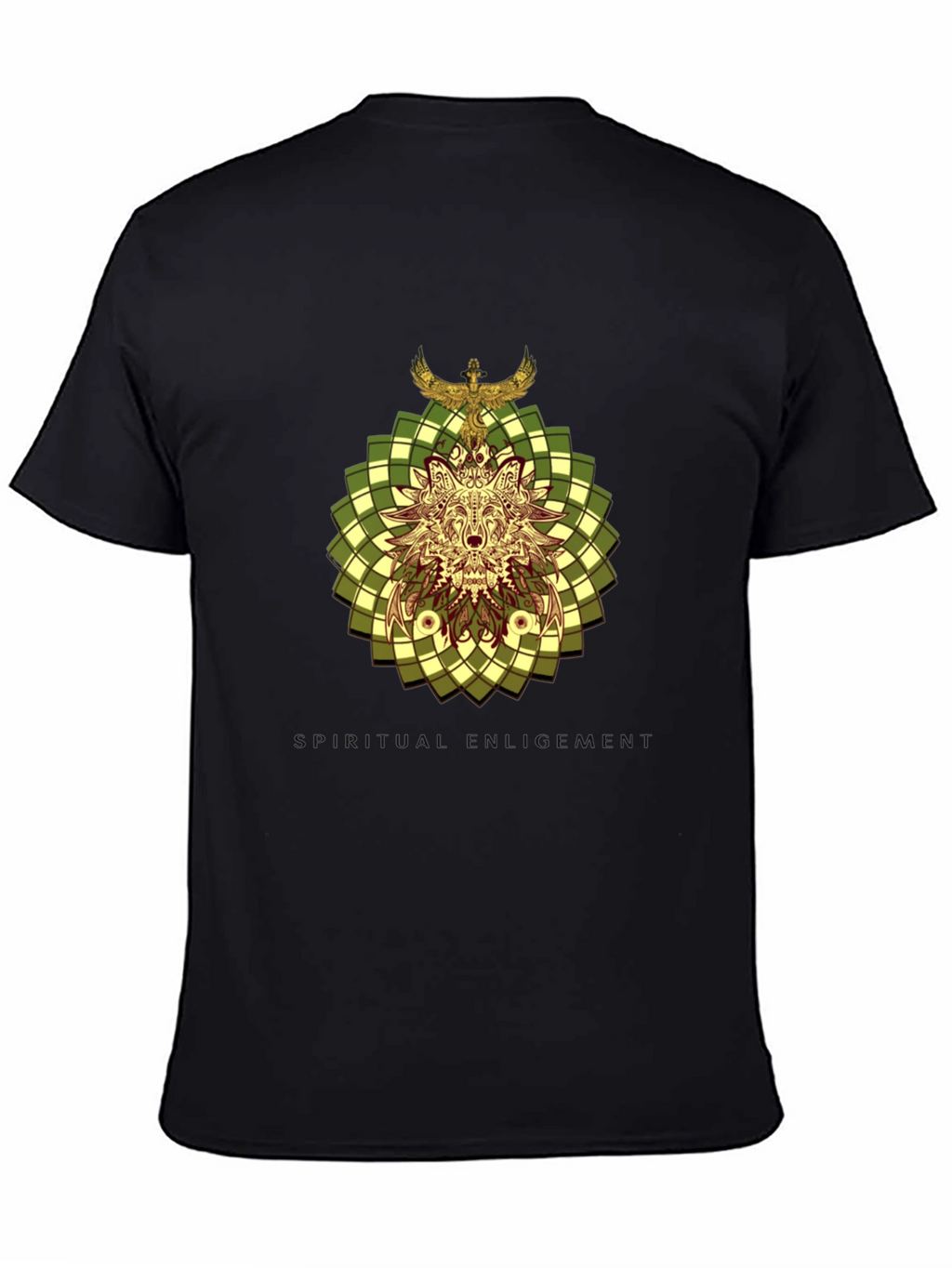 Wolf and Eagle Graphic Print Tee