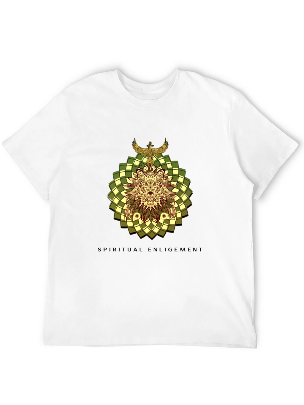 Wolf and Eagle Graphic Print Tee