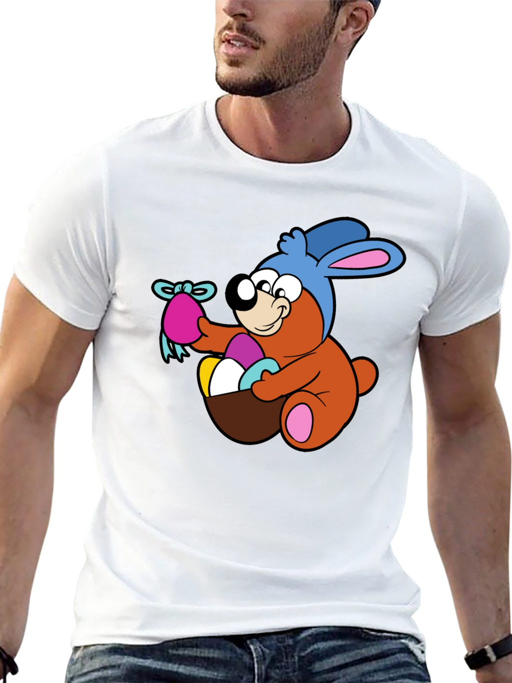 Easter Bear T-Shirt - Fun Cartoon Design