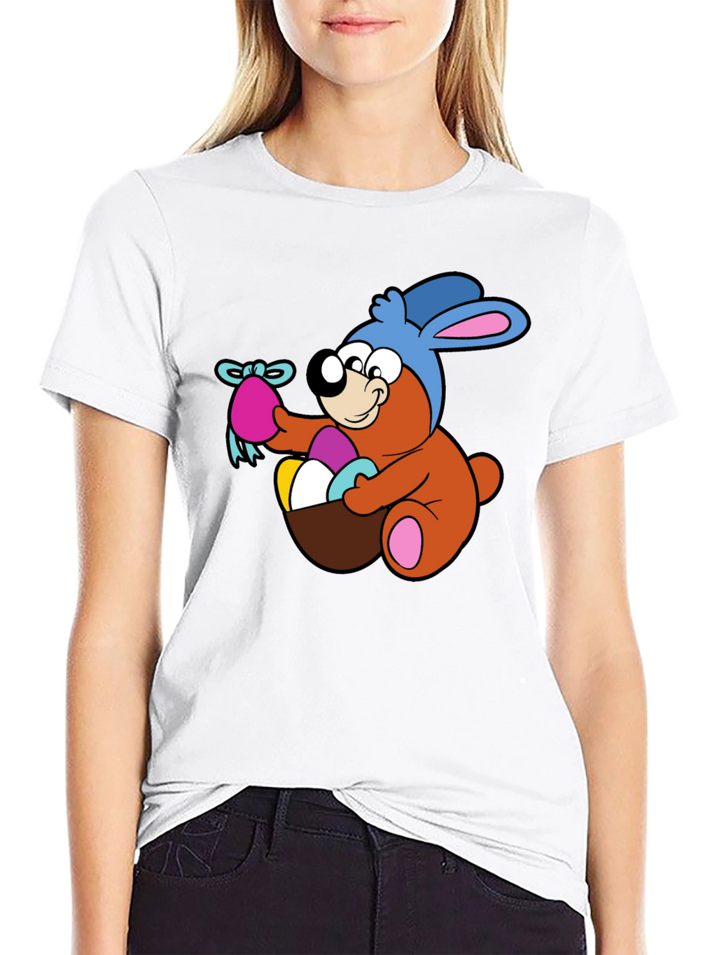 Easter Bear T-Shirt - Fun Cartoon Design