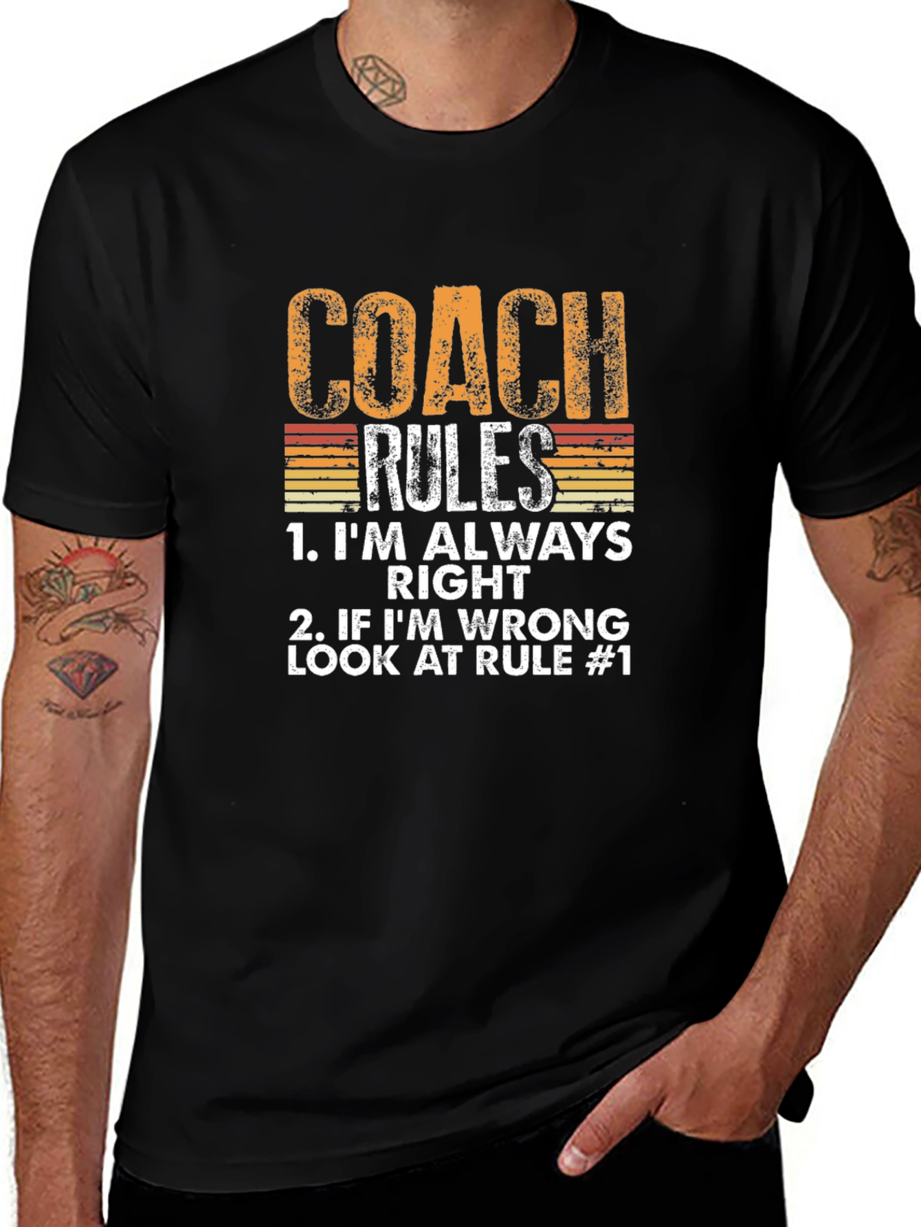 Coach Rules Graphic T-Shirt - Funny Gift for Coaches
