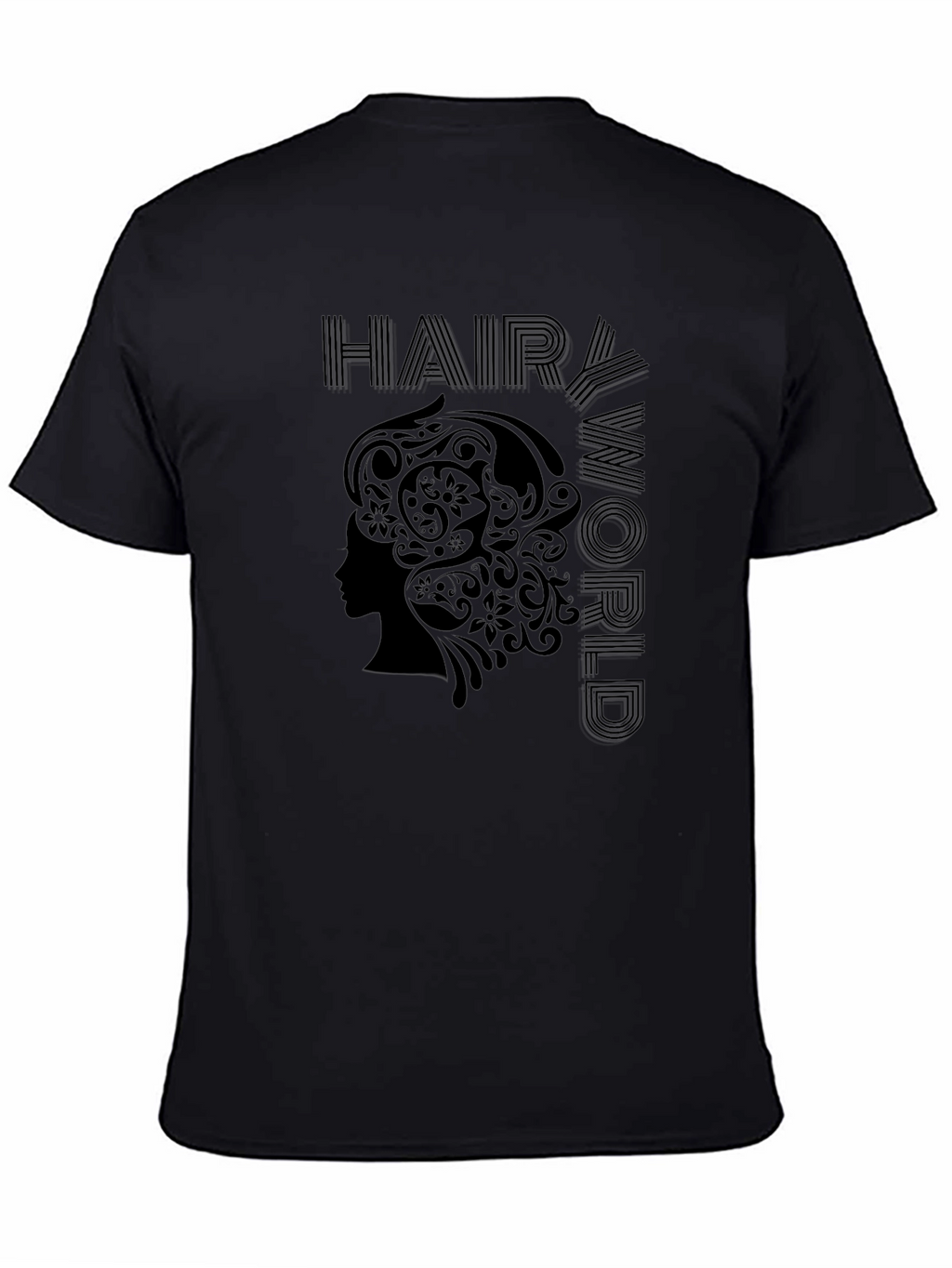 Hairy World Graphic Black T-Shirt