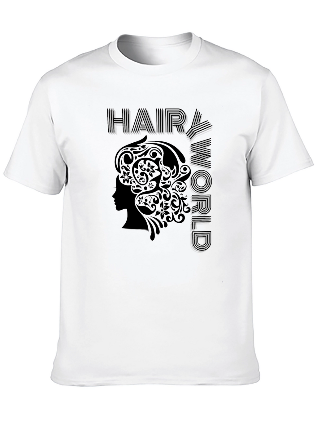 Hairy World Graphic Black T-Shirt