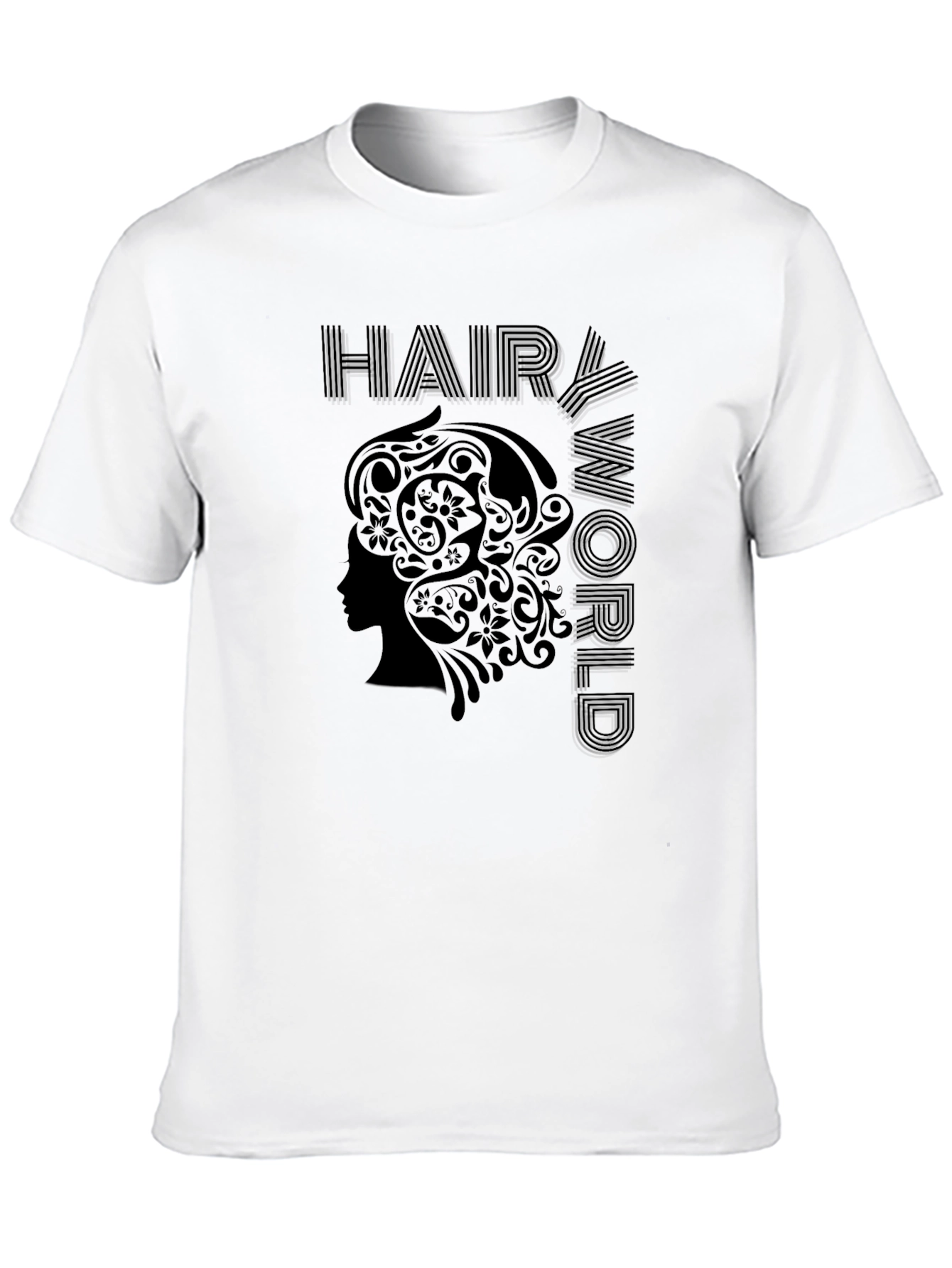 Hairy World Graphic Black T-Shirt