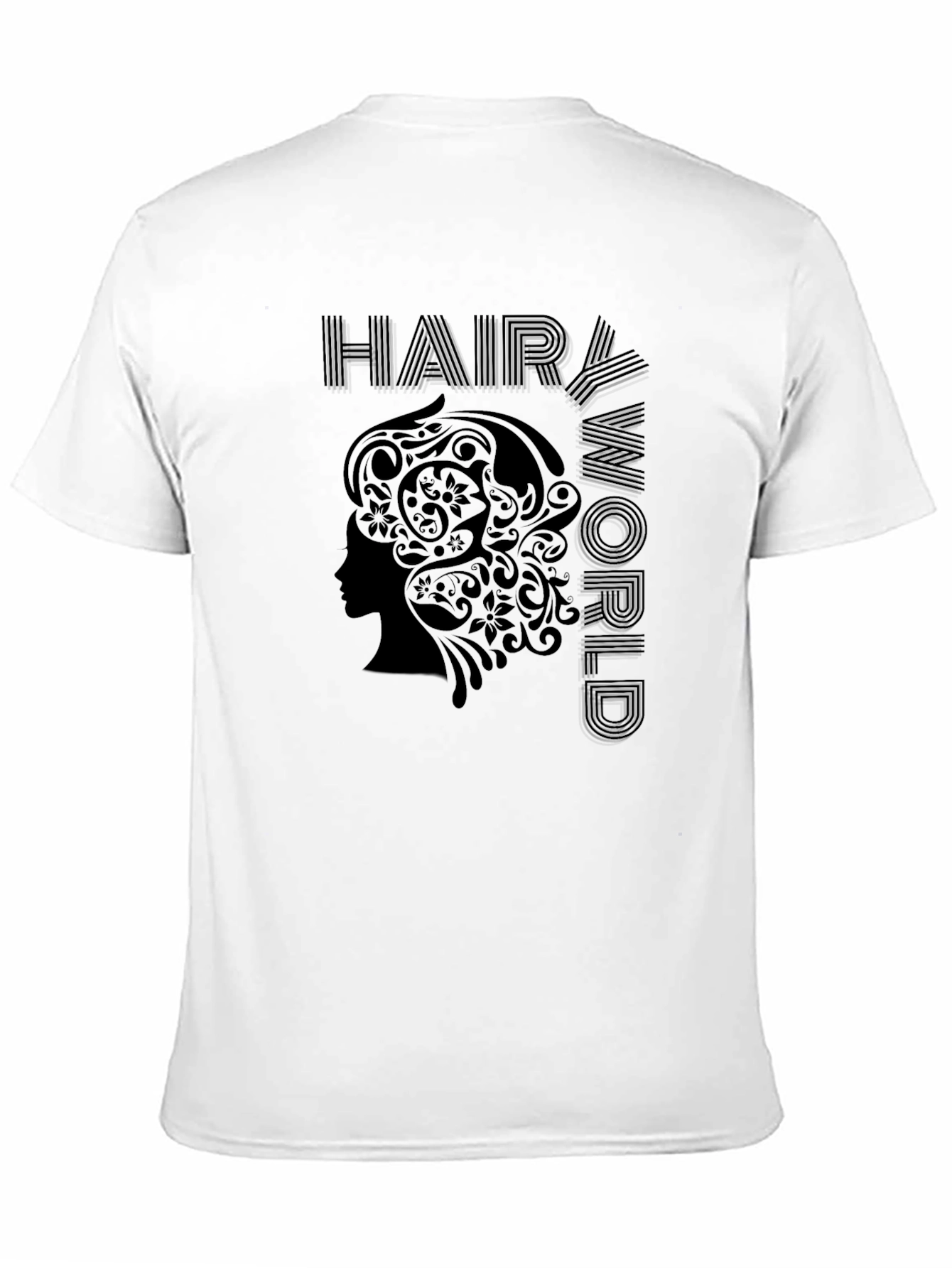 Hairy World Graphic Black T-Shirt