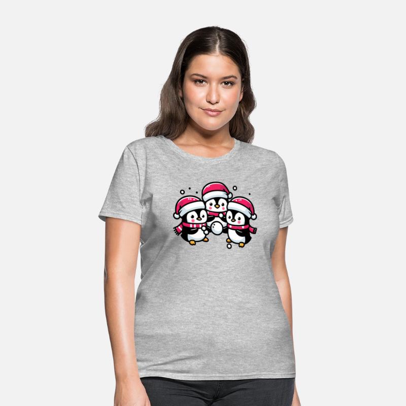 Adorable Cute Penguin Santa Hat Winter Snowball Fi