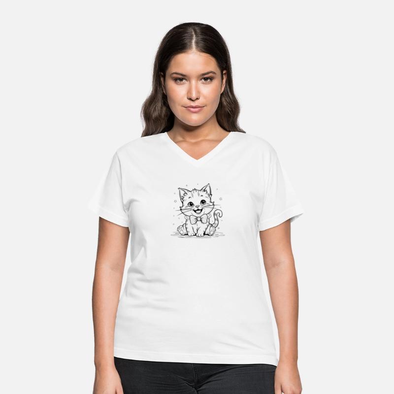 Adorable Kitten with Bow Tie Illustration