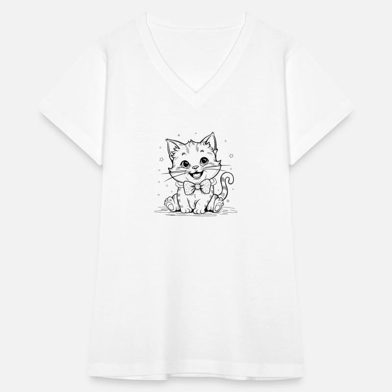 Adorable Kitten with Bow Tie Illustration
