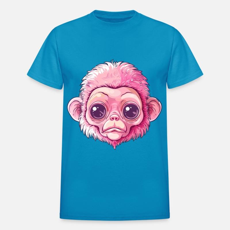 Adorable Pink Monkey Big Eyes Expression