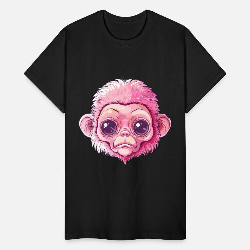 Adorable Pink Monkey Big Eyes Expression