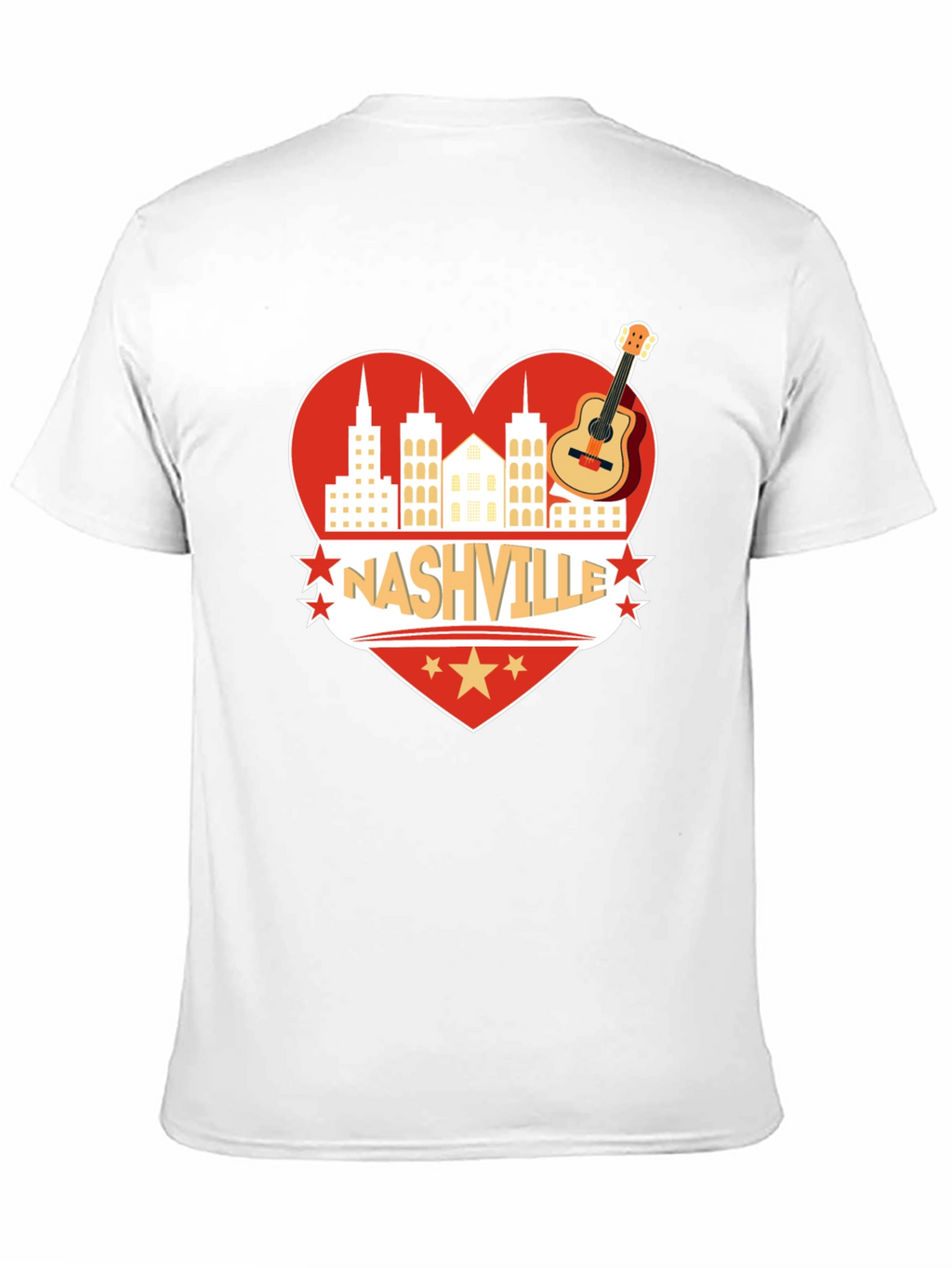 Nashville Heart Guitar Graphic T-Shirt