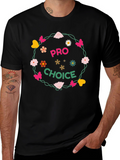 Pro Choice Floral Wreath Graphic Tee