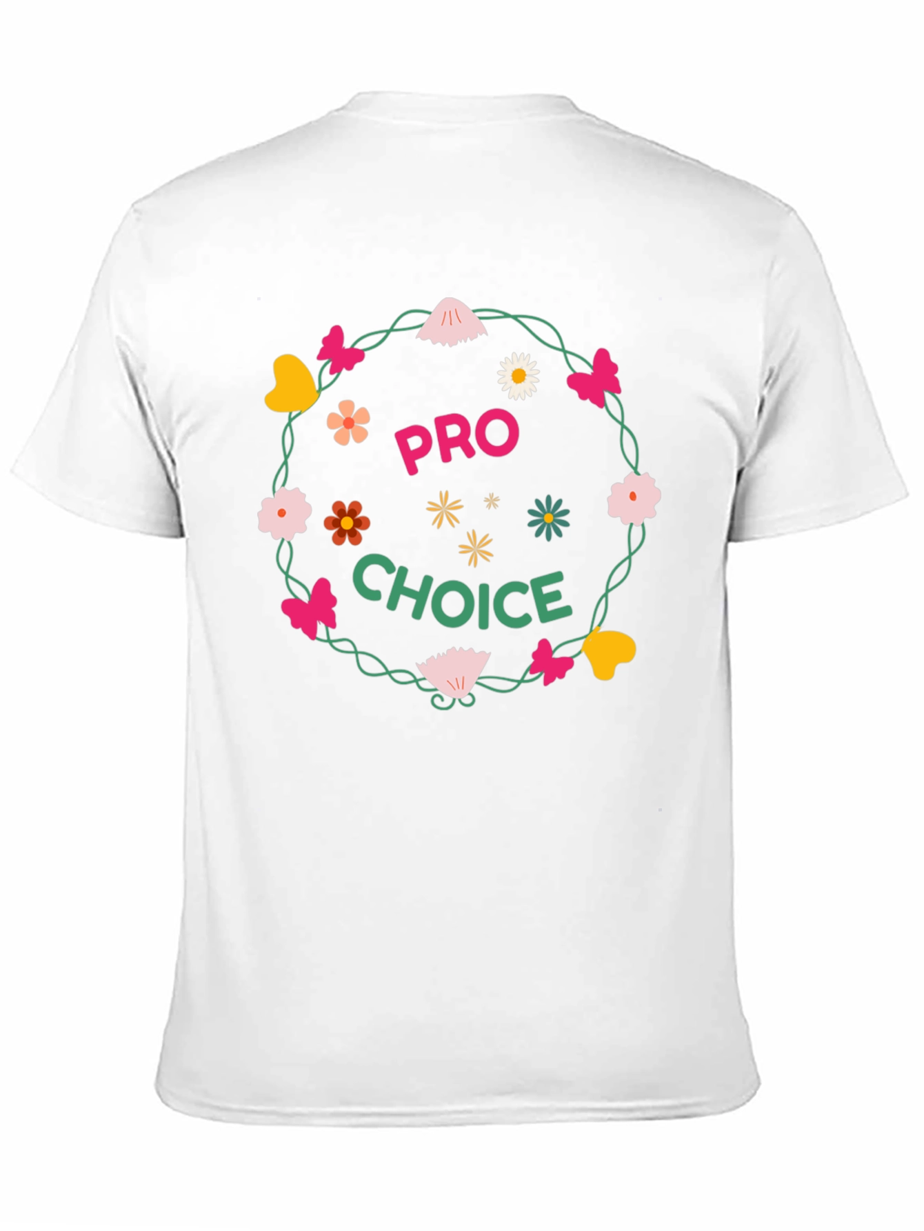 Pro Choice Floral Wreath Graphic Tee