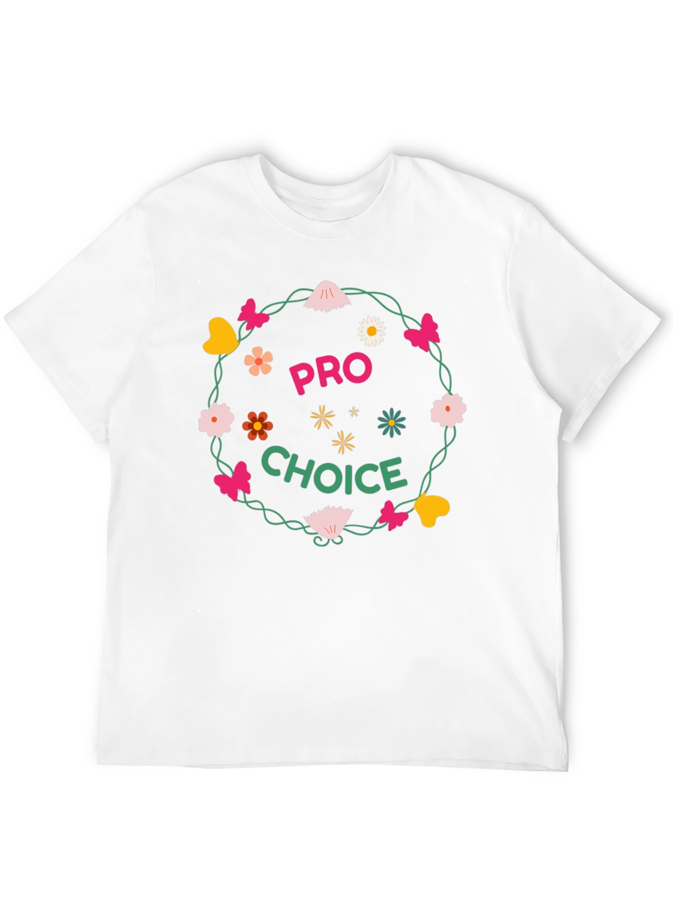 Pro Choice Floral Wreath Graphic Tee