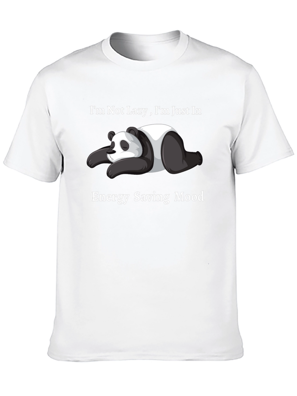 Lazy Panda Graphic Tee - Energy Saving Mood