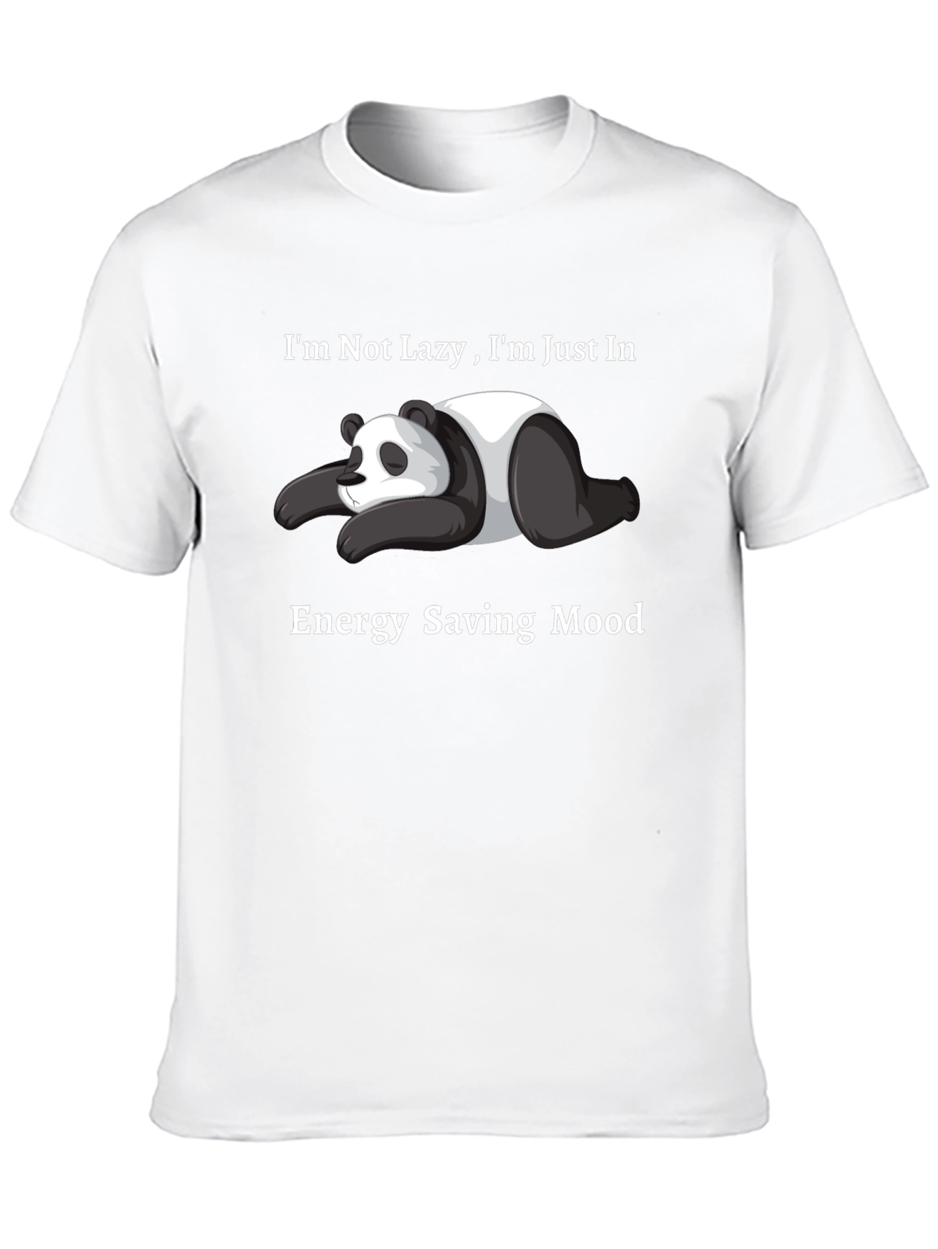 Lazy Panda Graphic Tee - Energy Saving Mood